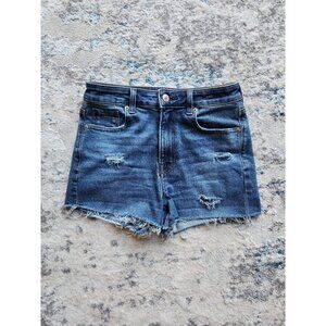 American Eagle Women's Size 0 Distressed Denim Mom Jean Shorts‎
